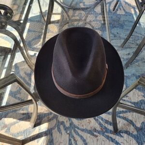 Brixton Messer Fedira Hat, Black. Size XL